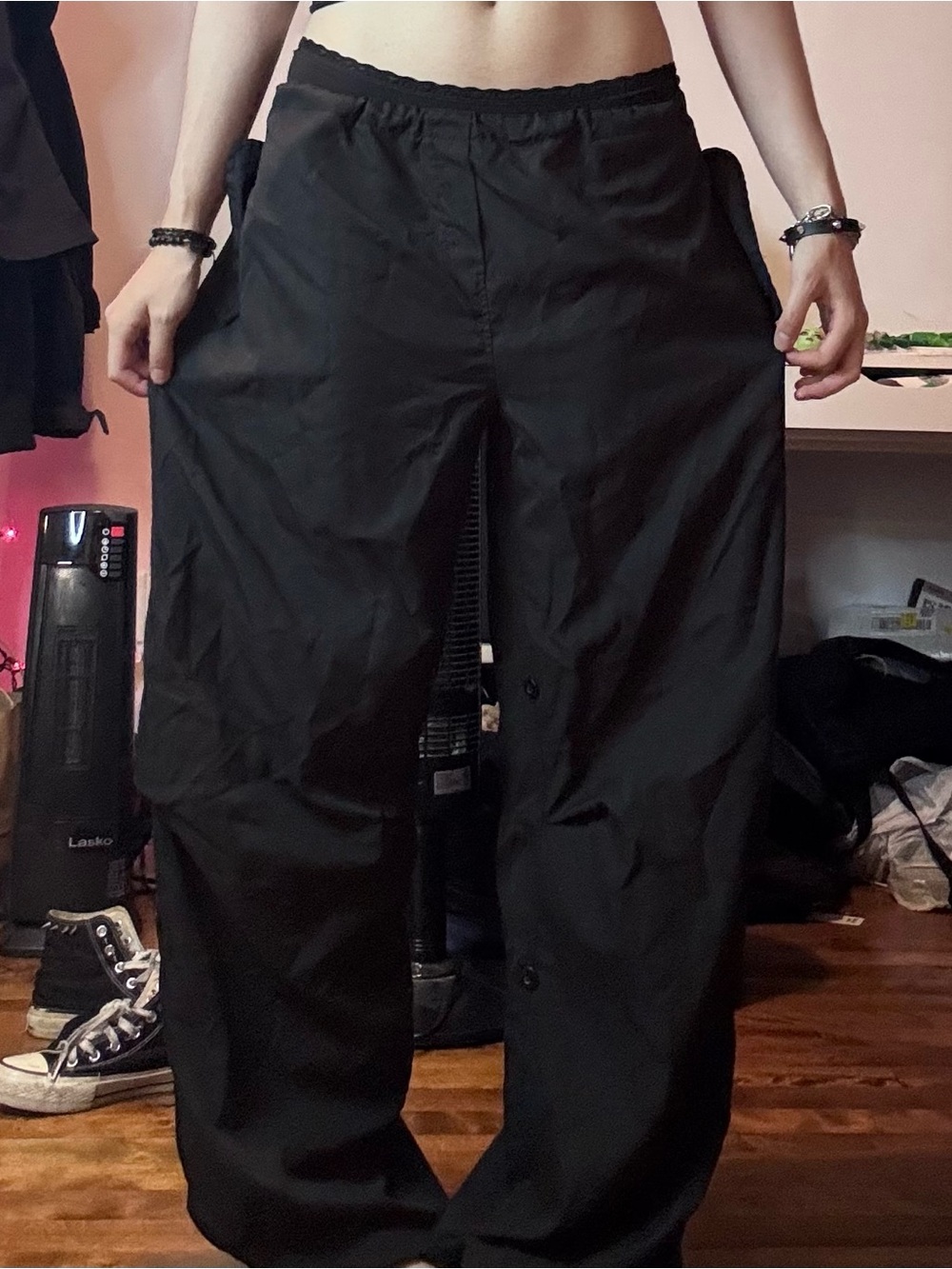 Parachute pants black🖤